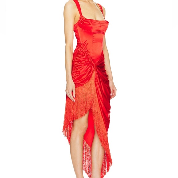 For Love and Lemons Anisa Fringe Midi Dress - Picture 6 of 7